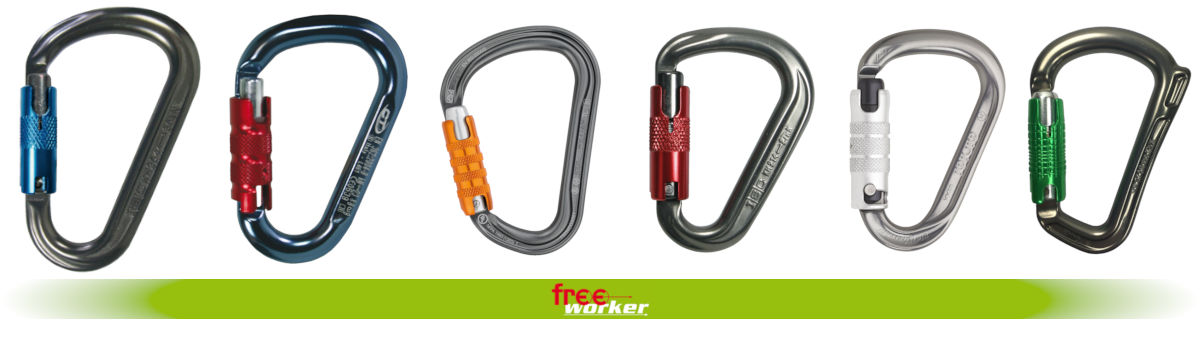 HMS-Karabiner Diverse HMS-Karabiner in verschiedenen Farben und Größen