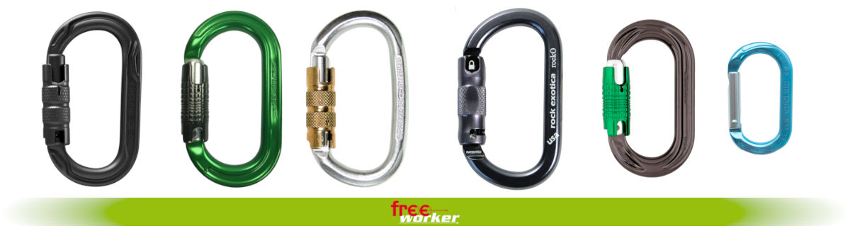 Oval-Karabiner Diverse Oval-Karabiner in verschiedenen Farben und Größen